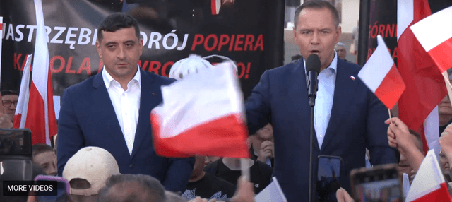 Simion absent la dezbaterea Antena 3 cu Nicușor Dan, participă la un miting în Polonia