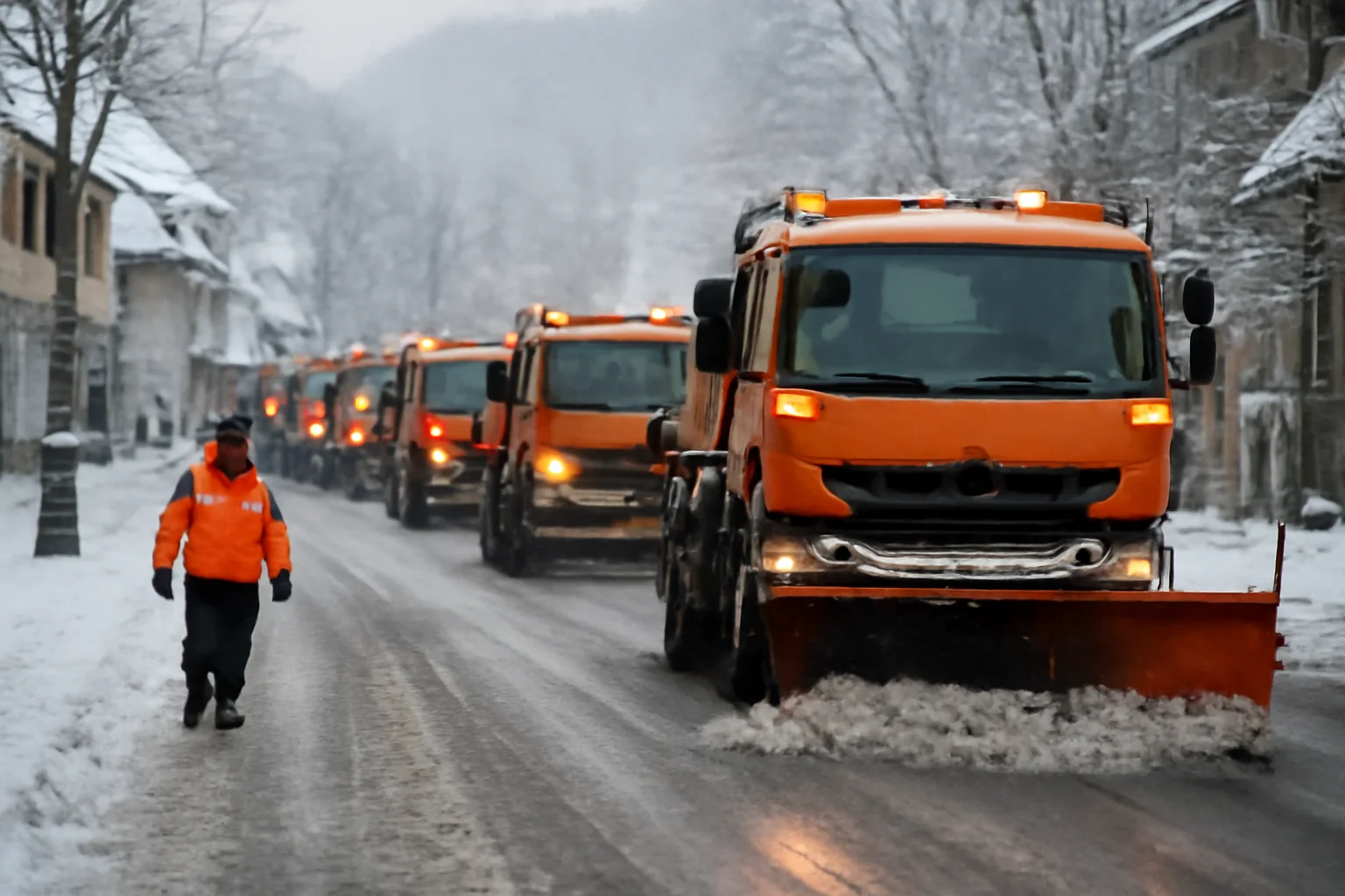 44 de utilaje acționează pentru curățarea străzilor din Brașov