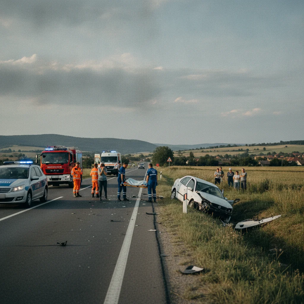 Accident mortal pe DN13, între Saschiz și Vânători: o femeie a murit