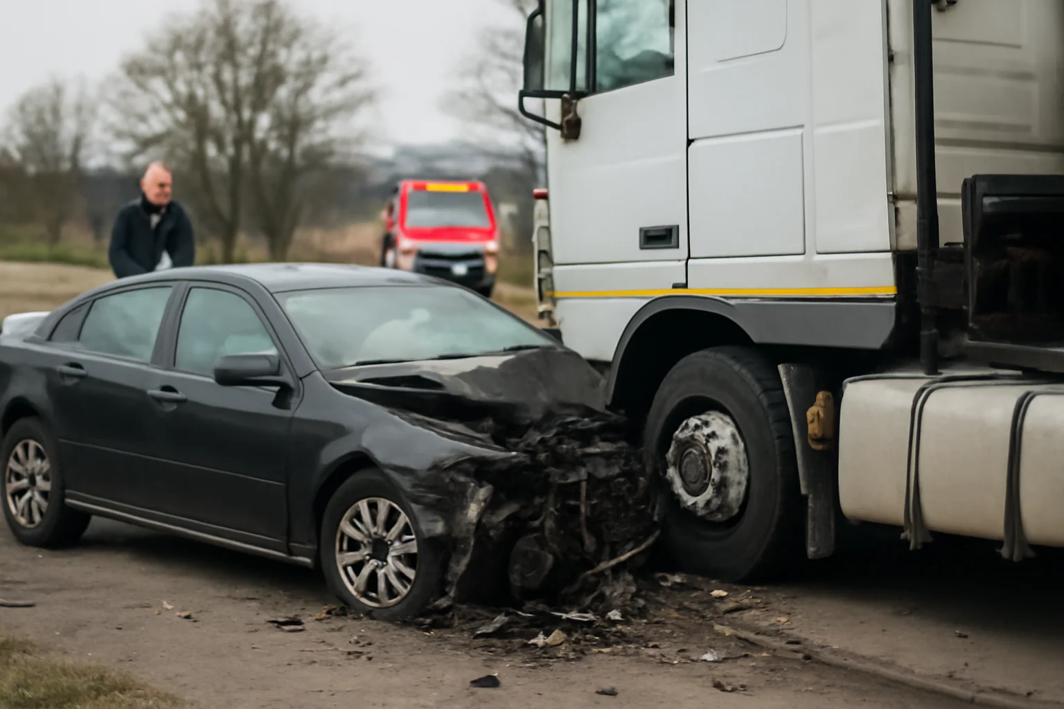 Accident pe DN 1 la Vlădeni: două persoane rănite grav