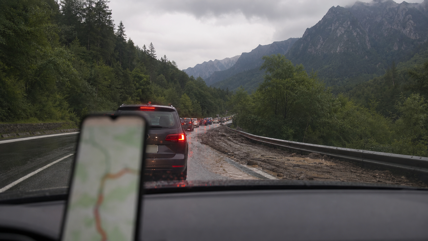 Alertă de călătorie pe Valea Prahovei după viitura din Bușteni