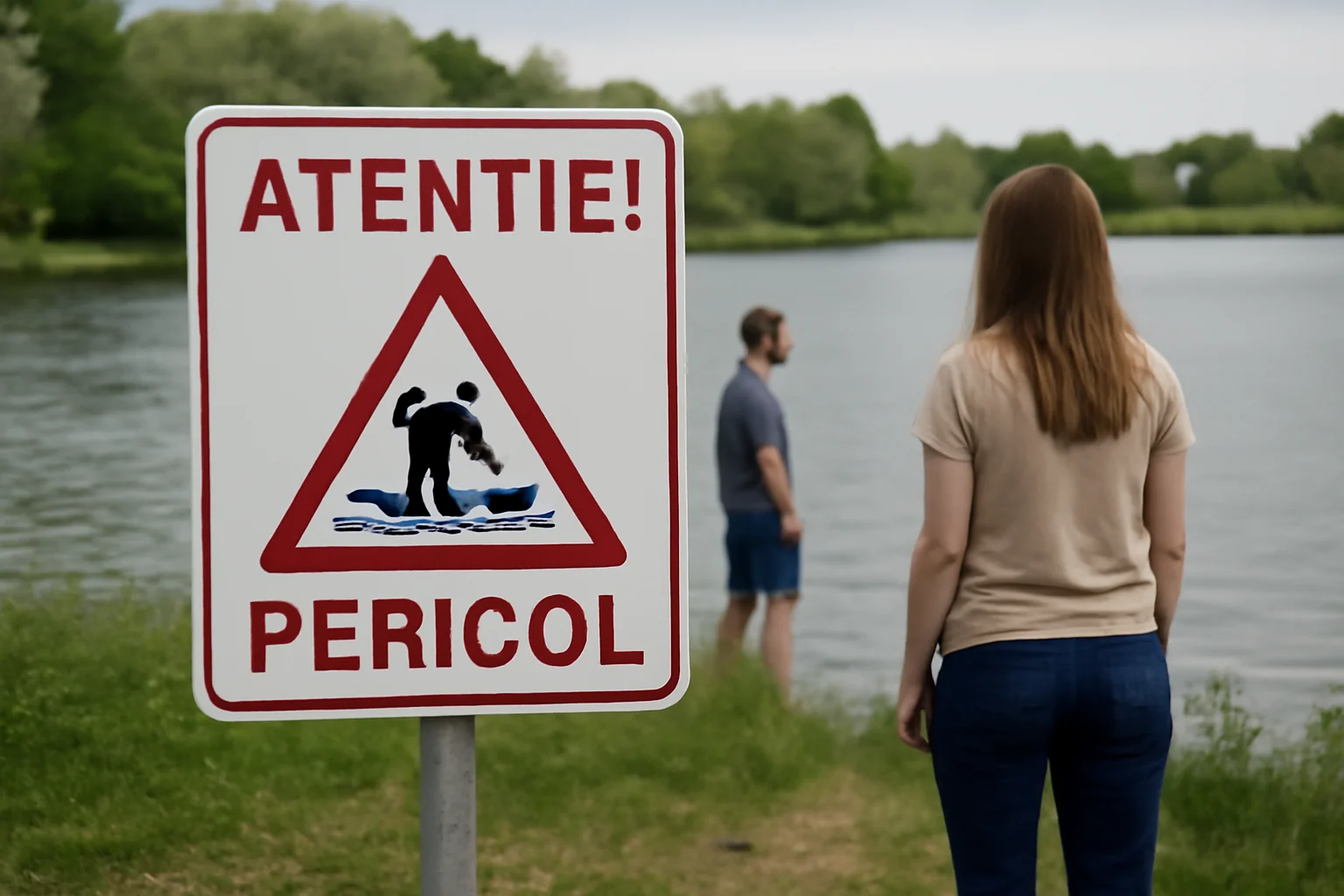 Avertisment la Brașov: pericol pentru localnici pe lacul înghețat din Dumbrăvița