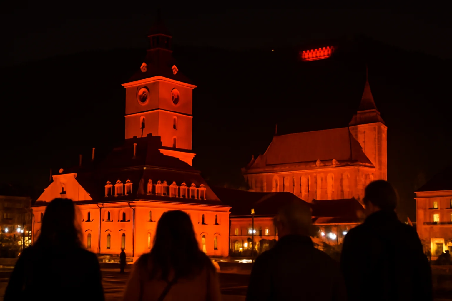 Brașov marchează Ziua Mondială a Cancerului: zeci de clădiri-simbol iluminate în portocaliu