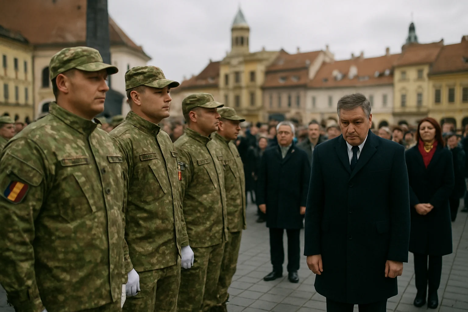 Ceremonie de Ziua Rezervistului Militar în Piața Unirii