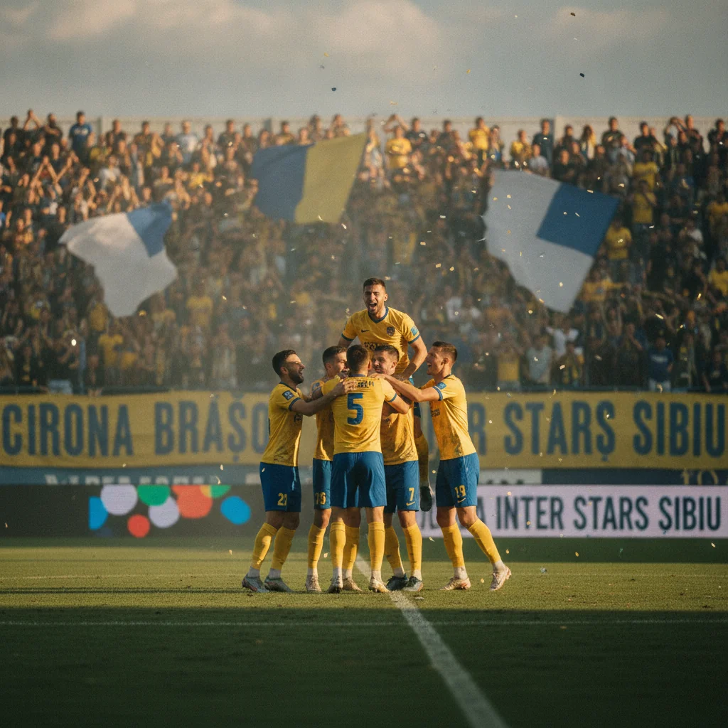Corona Brașov rămâne lider în Liga 3 după victoria cu Inter Stars Sibiu