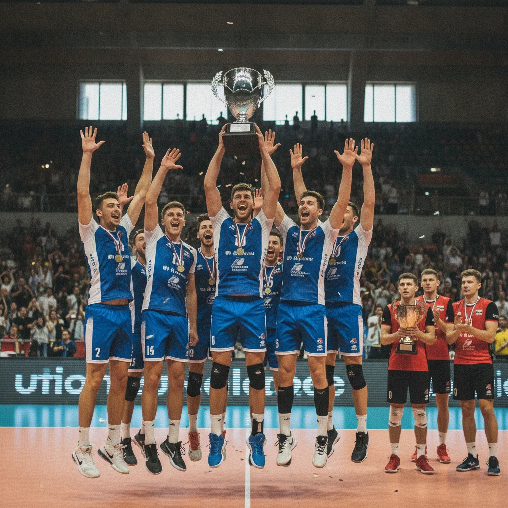 CSM Arcada Galați a câștigat Cupa Corona la volei masculin, după finala cu Dinamo