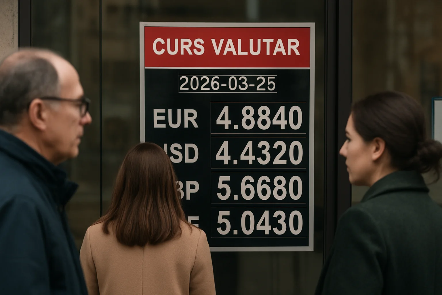 Curs valutar azi (BNR) – 2026-03-25