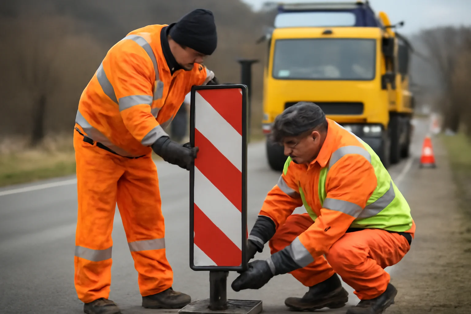 DRDP Brașov recondiționează semnalizarea pe drumurile din zonă