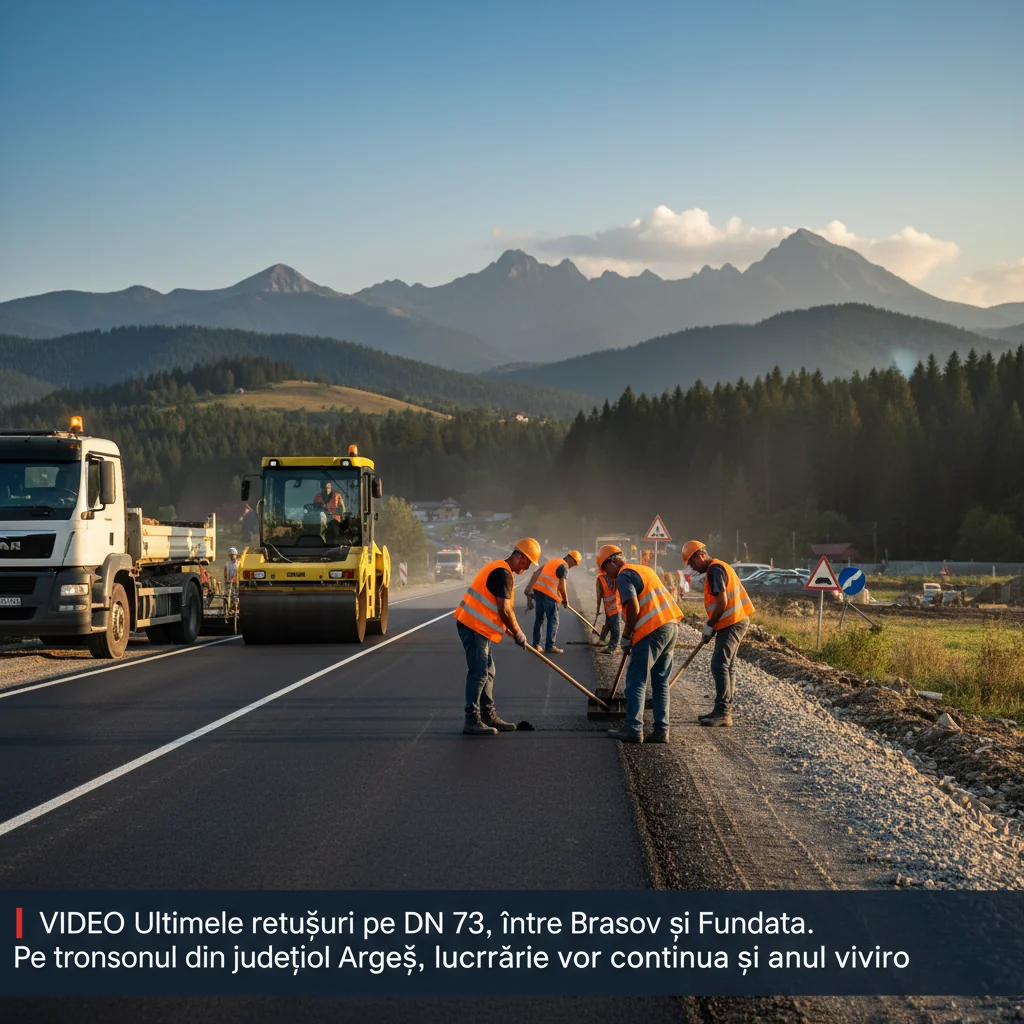 Finalizarea retușurilor pe DN 73 între Brașov și Fundata; lucrările din Argeș vor continua și în 2024