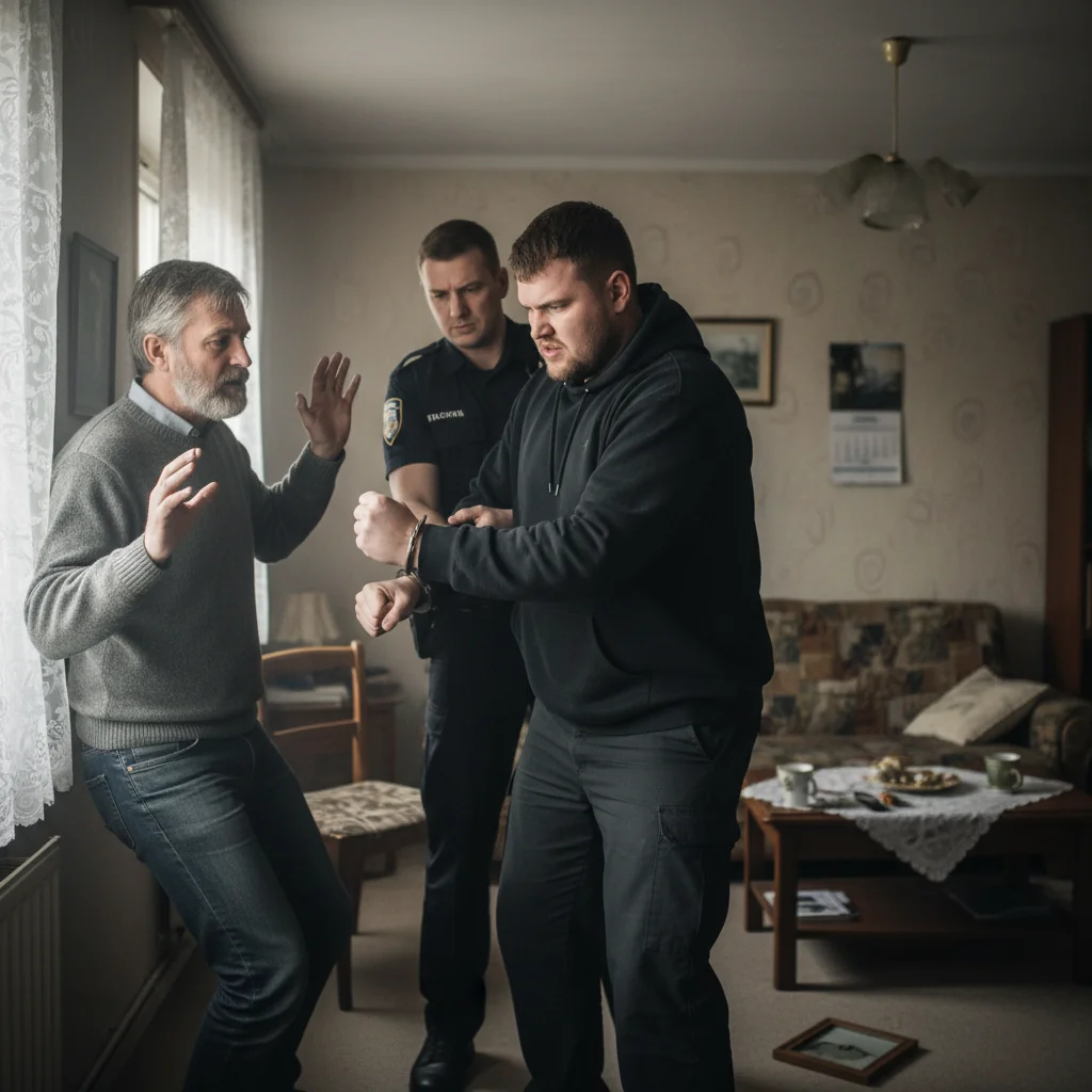 Fiul care a încălcat ordinul de protecție, reținut 24 de ore după ce a amenințat cu bătaia propriul tată
