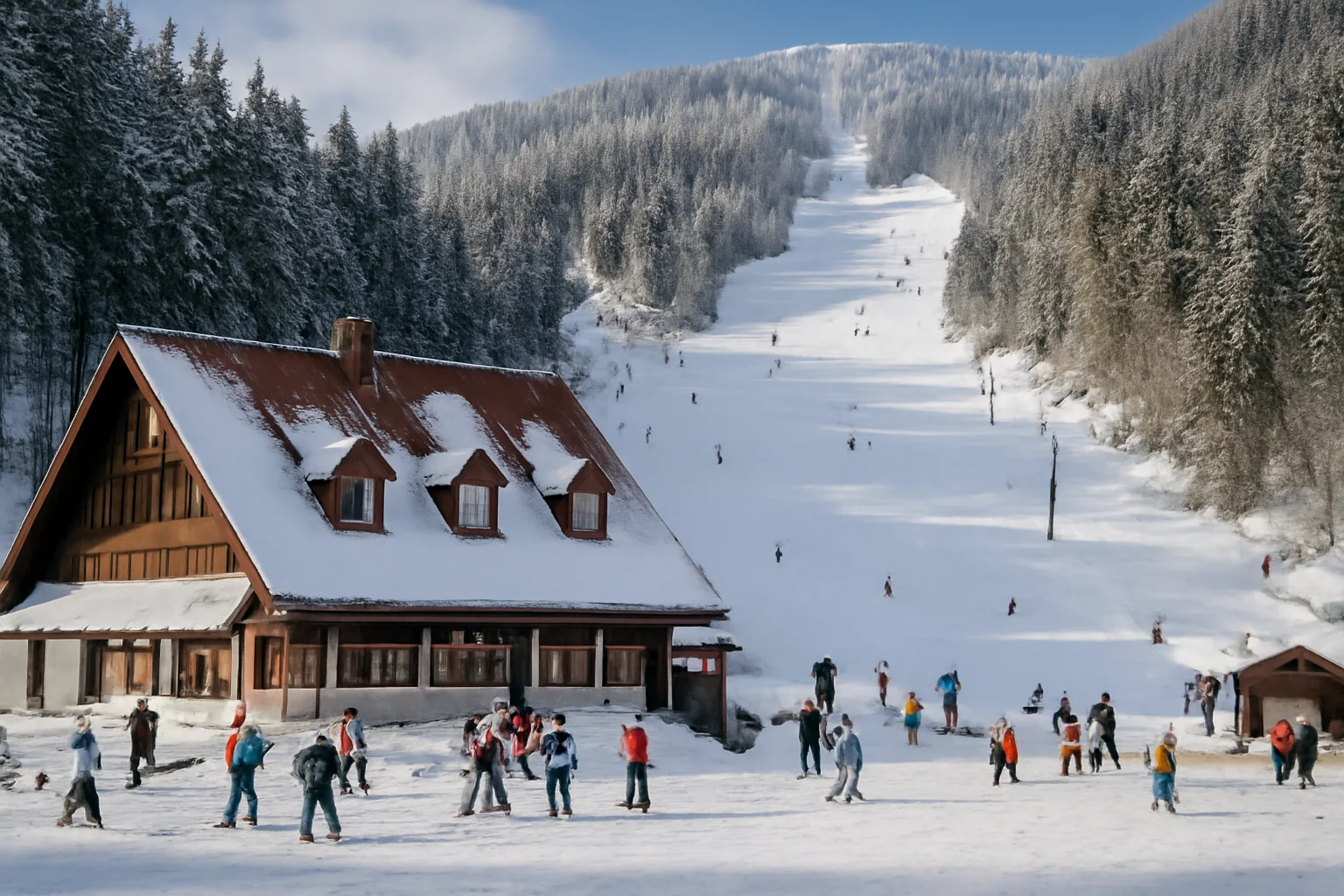 Ger puternic la Brașov, dar pârtii deschise pentru schiori în Poiana Brașov