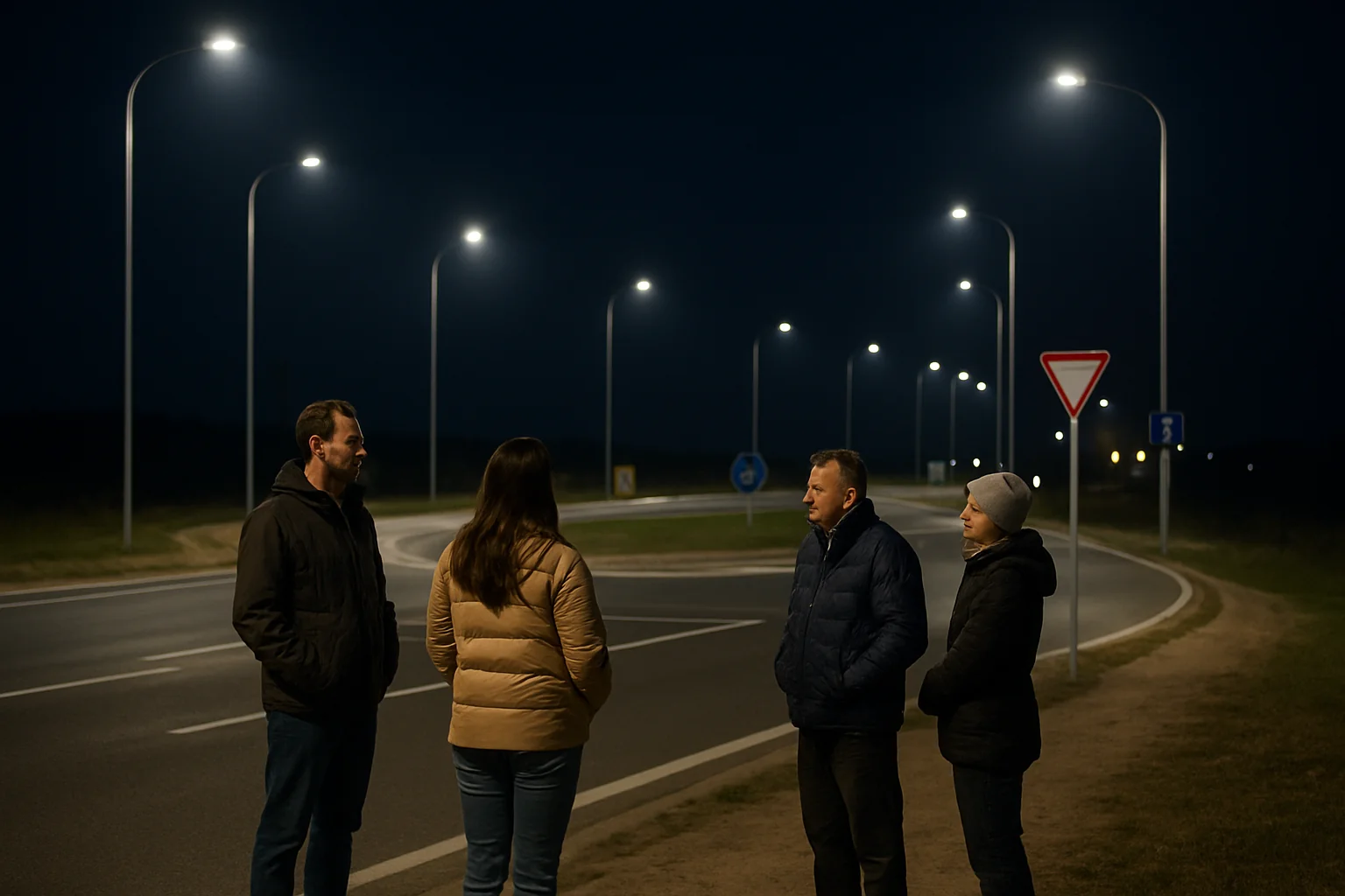 Iluminat LED nou la intersecția DN 10 cu DN 11 Hărman