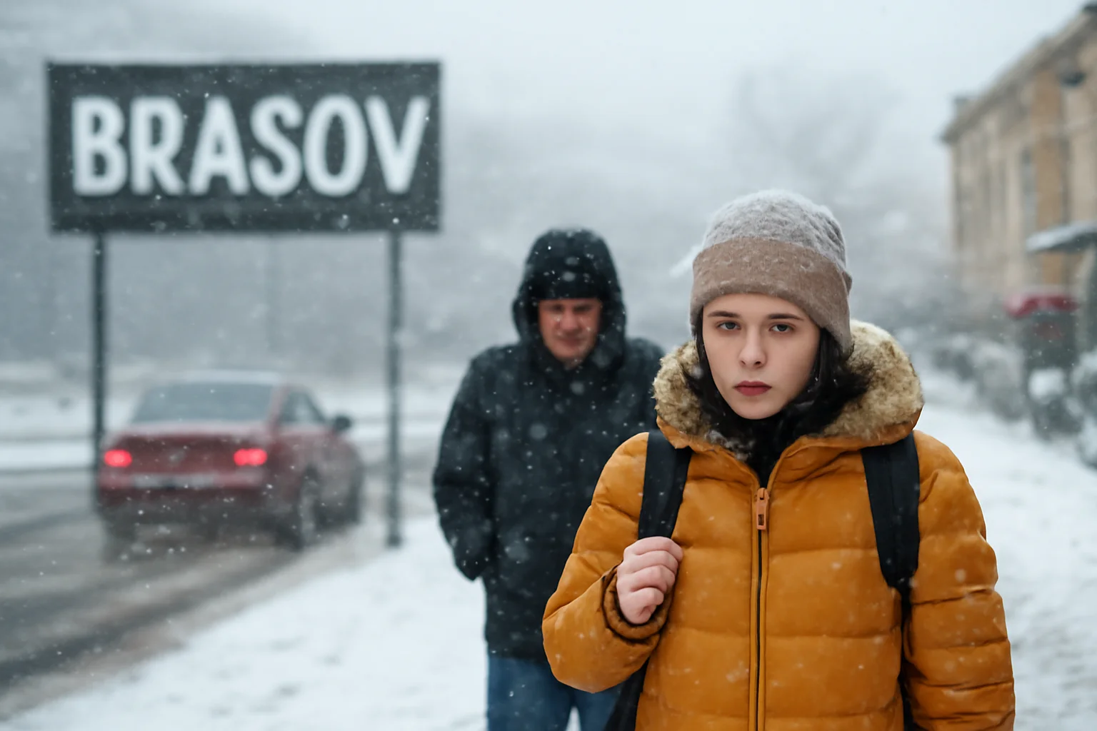 Informare meteo de vreme rea: ninsori și polei anunțate la Brașov până mâine dimineață