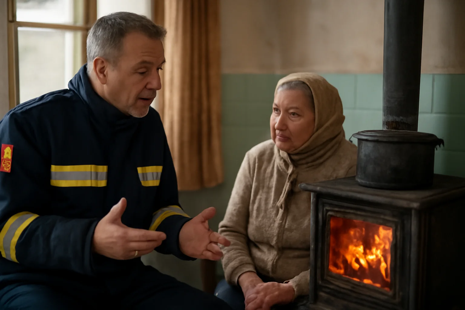 ISU Brașov avertizează locuitorii să nu adoarmă cu focul aprins în sobă, pe fondul gerului puternic