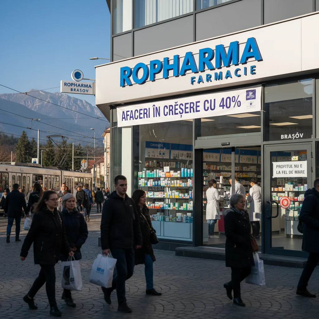 Lanțul de farmacii Ropharma Brașov înregistrează o creștere a afacerilor cu 40%, dar profitul rămâne modest