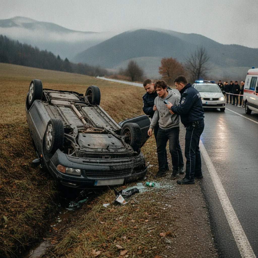 Olteț, Brașov: dosar penal după un accident provocat fără permis