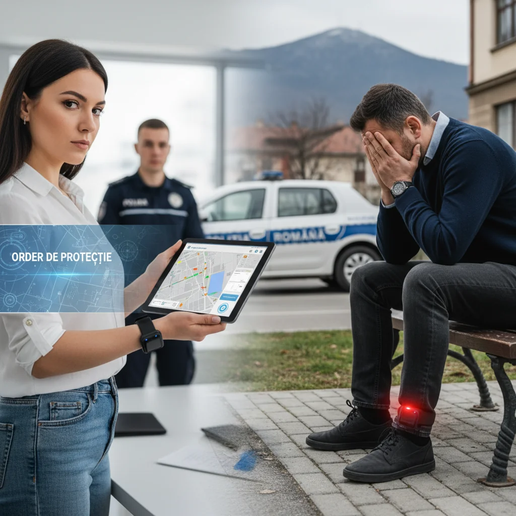 ordine de protecție și brățări electronice aplicate în două cazuri