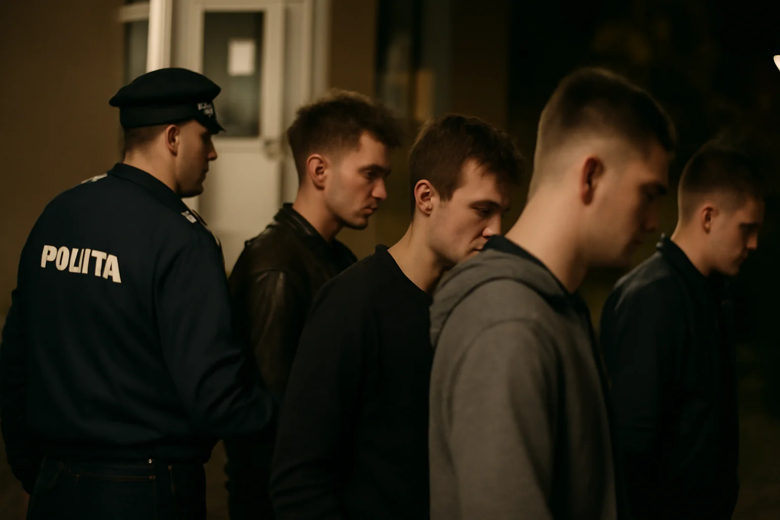 patru tineri au ajuns la poliție pentru verificări