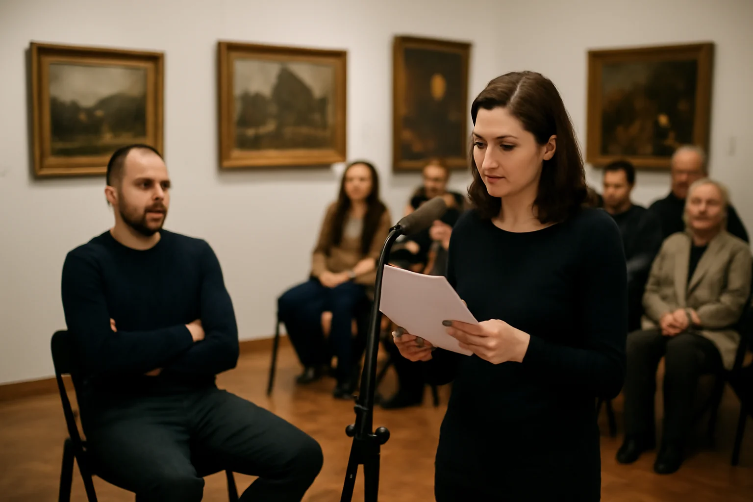 Performance-ul „poezie la rece” aduce poezie contemporană la Muzeul de Artă Brașov