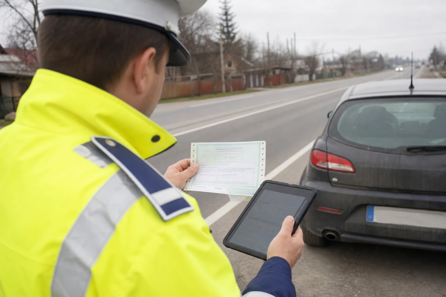 Râșnov: poliță RCA falsă la un accident, bărbat cercetat penal