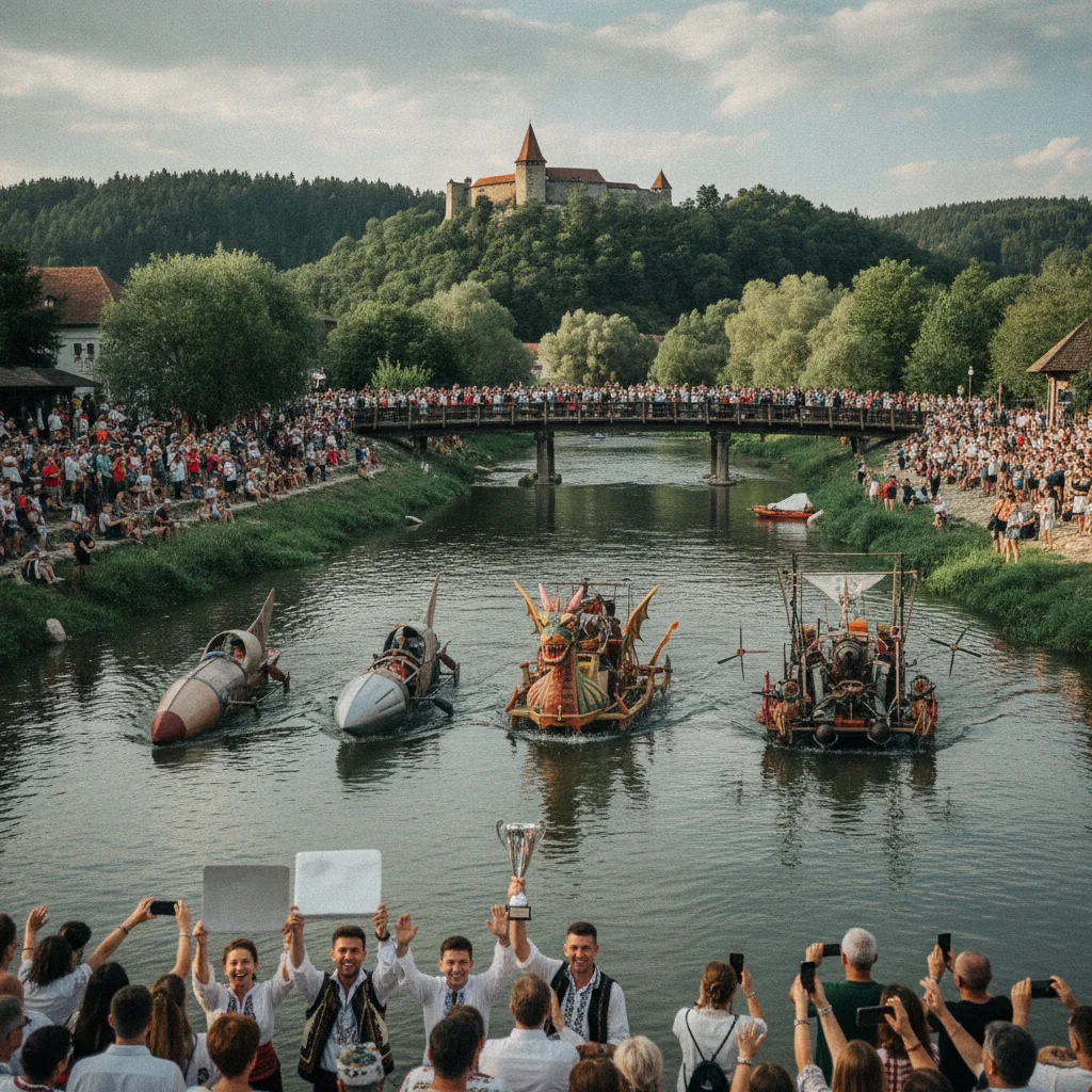 Regata Ghimbășel revine la Râșnov pe 26 septembrie, cu ambarcațiuni din reciclate