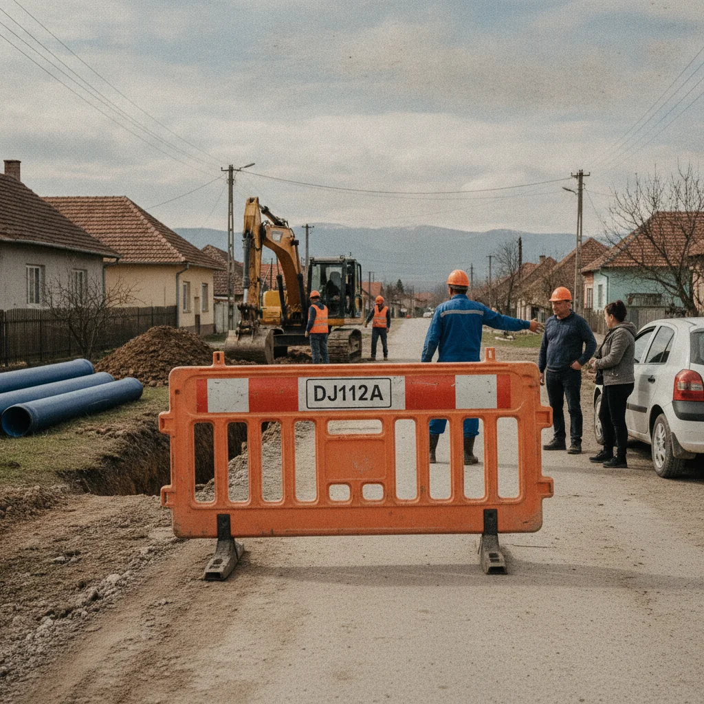 Trafic închis pe DJ112A, în zona Hălchiu, până la 15 noiembrie 2026
