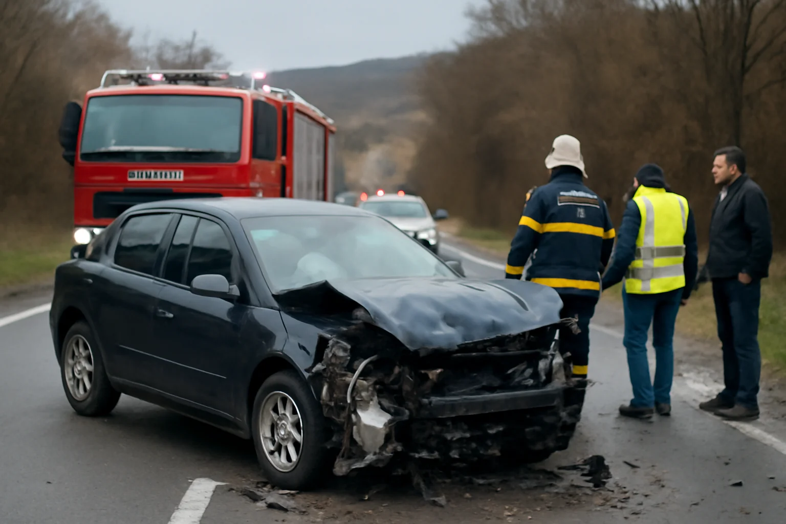 Trafic îngreunat pe DN1, între Dridif și Voila, după un accident rutier produs în județul Brașov