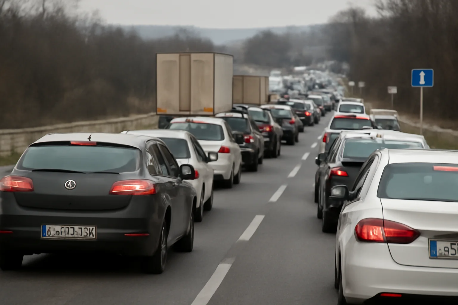 Trafic pe carosabil umed pe DN1 Ploiești–Brașov, fără blocaje majore la Brașov