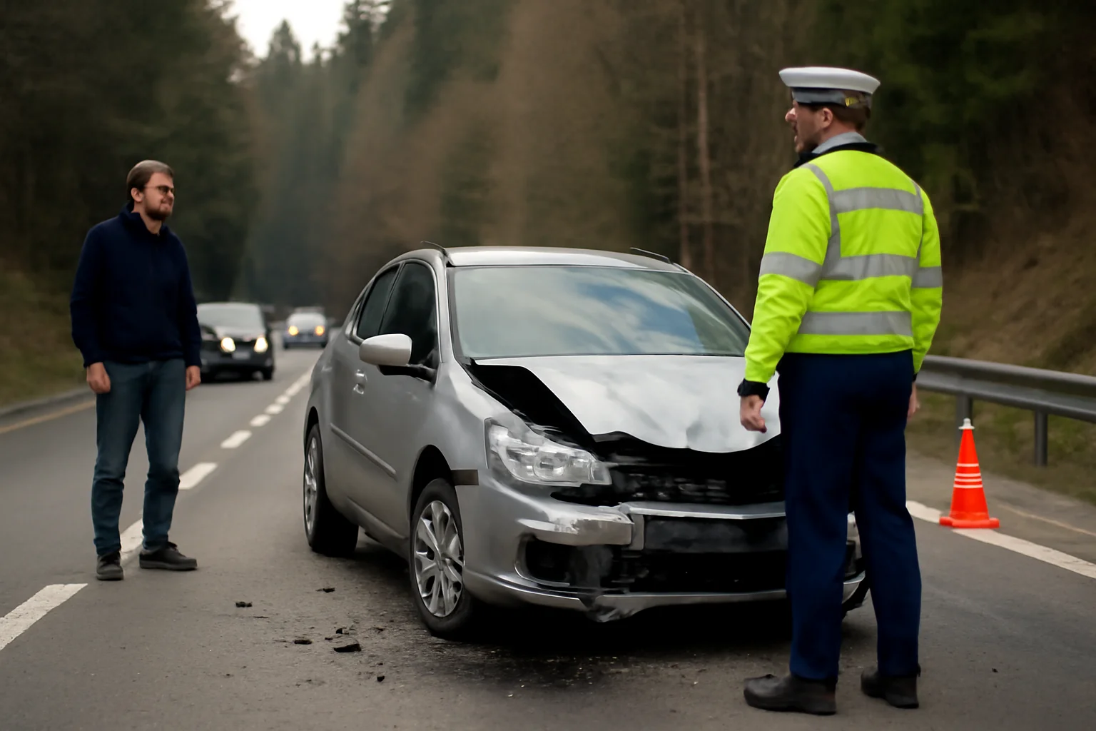 Trafic restricționat pe DN 1 la Predeal, în urma unui accident rutier produs în județul Brașov