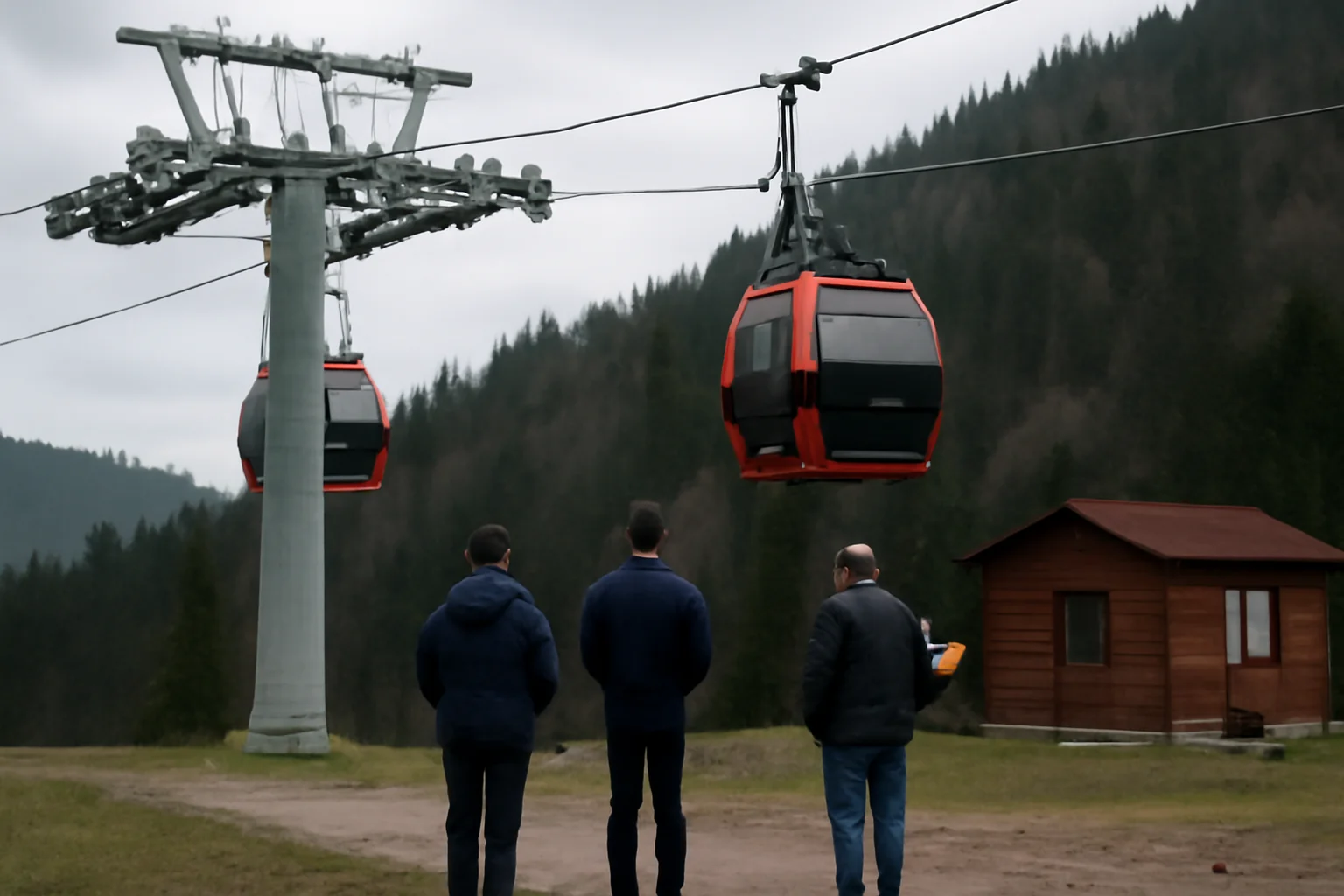 Transportul pe cablu din Poiana Brașov, oprit temporar din cauza vântului puternic