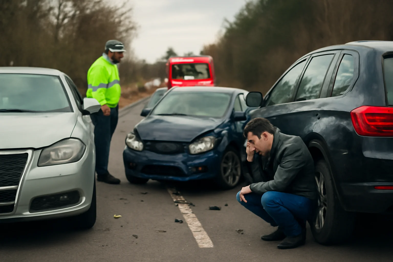 trei autoturisme implicate, o persoană rănită