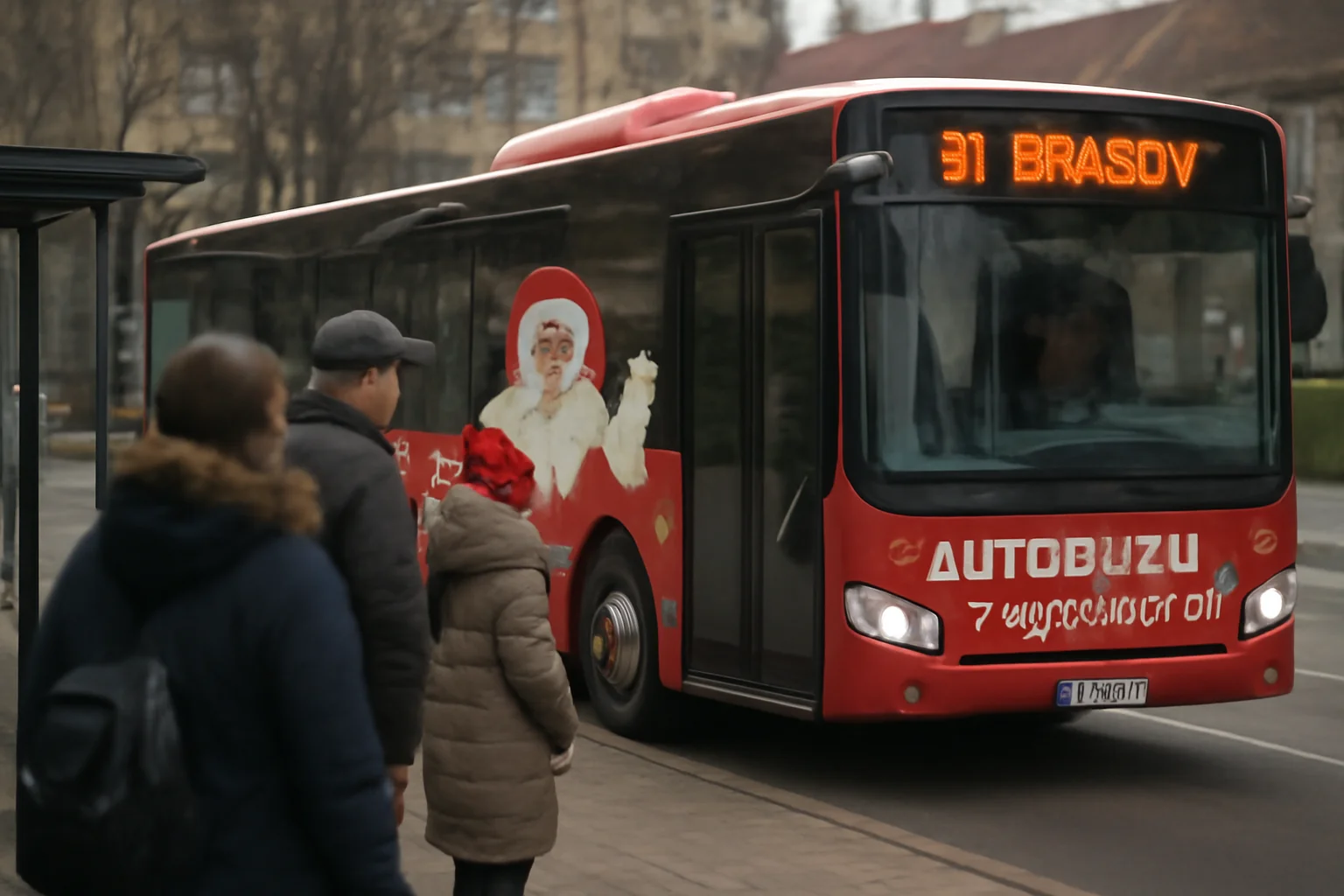 Ultimele curse ale Autobuzului lui Moș Crăciun la Brașov: program valabil doar astăzi și mâine