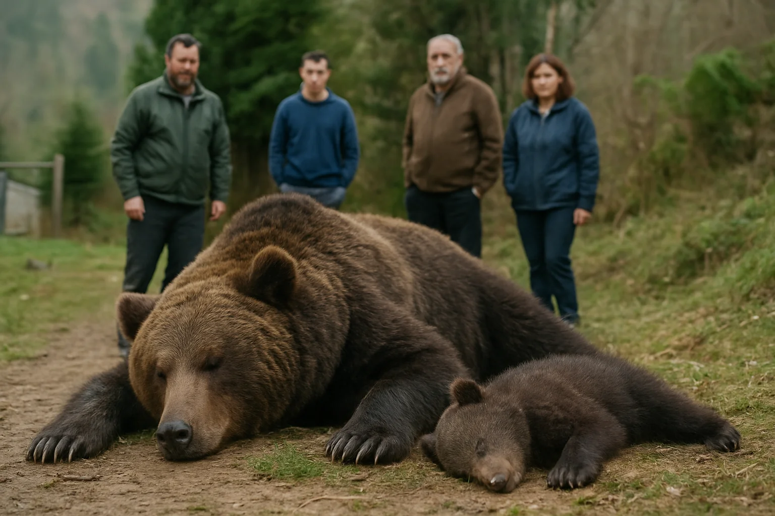 Ursoaică și un pui, împușcați la Bușteni după ce au intrat într-o locuință; doi pui sunt căutați